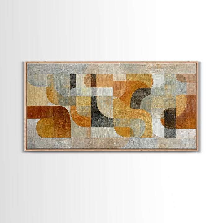 Soft Abstract Linen Texture Framed Canvas Print, Master Bedroom, Wall Decal, Bedroom Decor, Abstract Art, Sanctuary, MAS-2x1-23