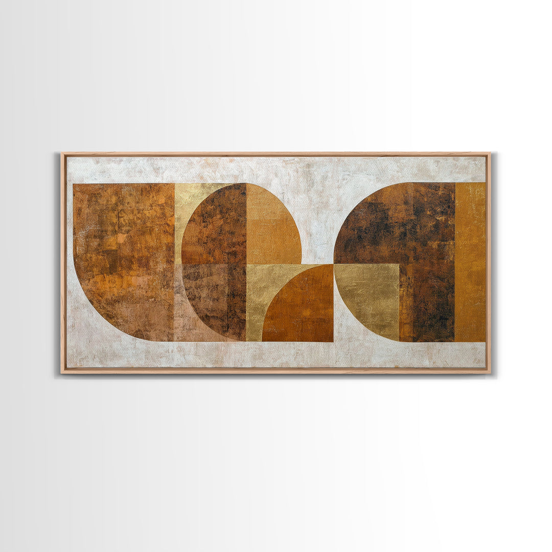 Gold Accented Abstract Arches Framed Canvas Print, Master Bedroom, Contemporary Art, Bedroom Decor, Abstract Art, Sanctuary, MAS-2x1-28