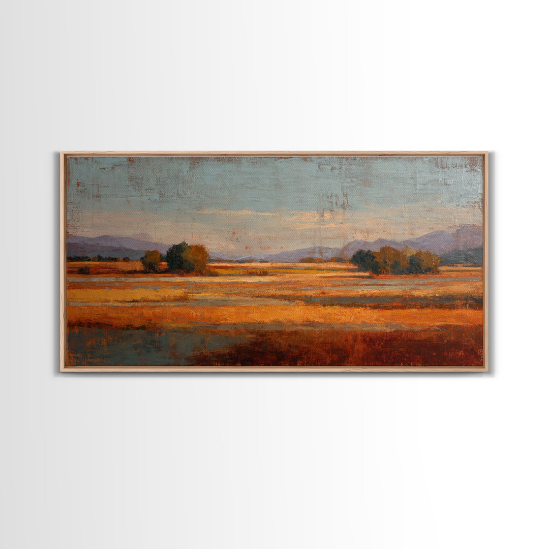 Lavender Field at Twilight Canvas Print, Master Bedroom, Wall Art, Bedroom Decor, Oil Painting, Sanctuary, Bedroom Wall Art, MAS-2x1-62