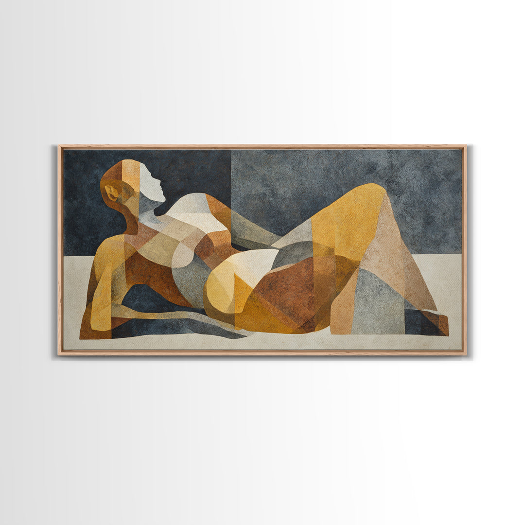 Classical Reclining Figure Implied Through Line Art Canvas Print, Master Bedroom, Home Decor, Bedroom Decor, Sanctuary, MAS-2x1-66
