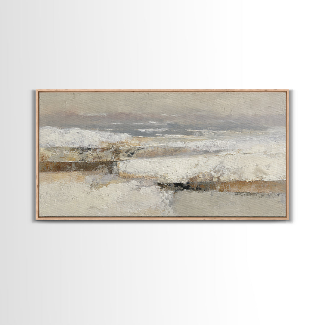 Minimal Stone Shapes Framed Canvas Print, Master Bedroom, Bedroom Prints, Bedroom Decor, Abstract Art, Sanctuary, Gallery Decor, MAS-2x1-84
