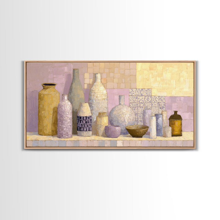 Lavender Field at Twilight Framed Canvas Print, Master Bedroom, Large Wall Art, Bedroom Decor, Sanctuary, Bedroom Prints, MAS-2x1-86