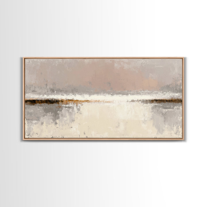 Minimal Two Figure Line Drawing Framed Canvas Print, Master Bedroom, Rustic Home Decor, Bedroom Decor, Oil Painting, Sanctuary, MAS-2x1-97