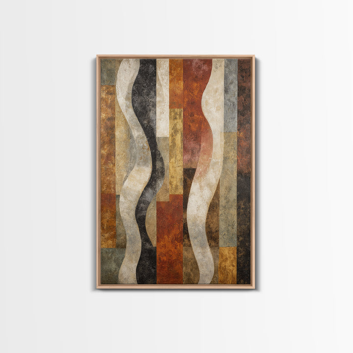 Abstract Wave Forms Framed Canvas Print, Master Bedroom, Bedroom Decor, Abstract Art, Sanctuary, Farmhouse Wall Art, MAS-2x3-100