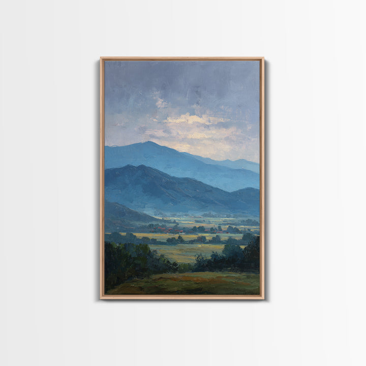 Soft Mountain Ridge Framed Canvas Print, Master Bedroom, Wedding Decor, Bedroom Decor, Fine Art, Sanctuary, Rustic Home Decor, MAS-2x3-21