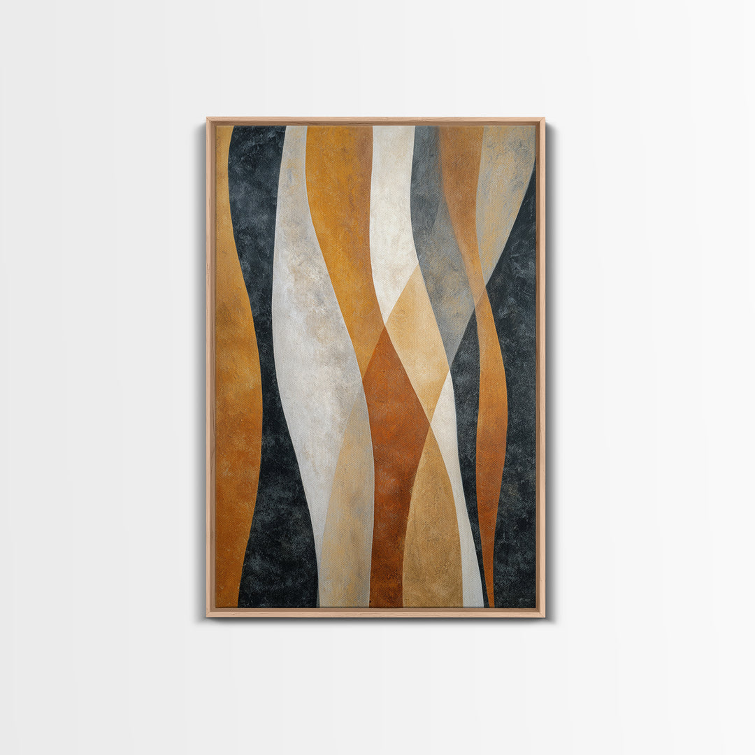 Abstract Wave Forms Framed Canvas Print, Master Bedroom, Wall Art Bedroom, Bedroom Decor, Sanctuary, Statement Artwork, MAS-2x3-28