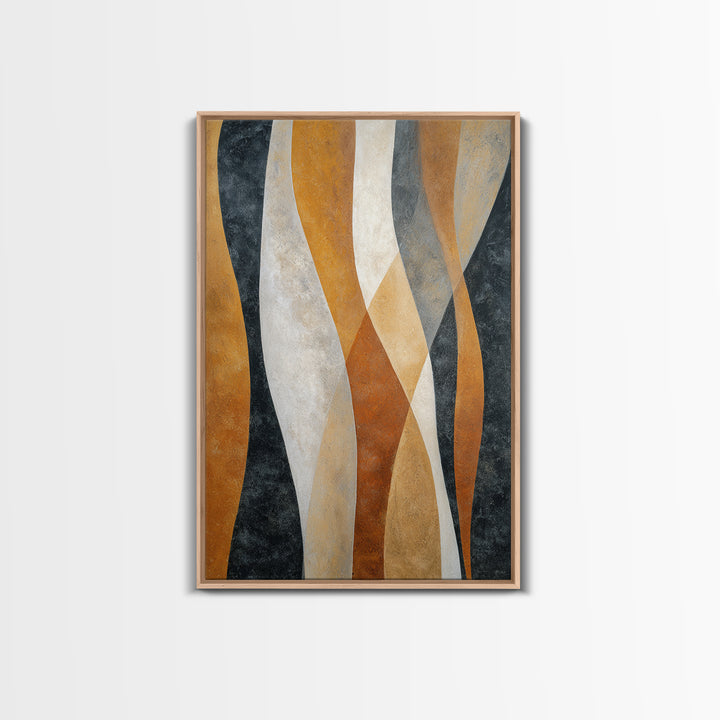 Abstract Wave Forms Framed Canvas Print, Master Bedroom, Wall Art Bedroom, Bedroom Decor, Sanctuary, Statement Artwork, MAS-2x3-28