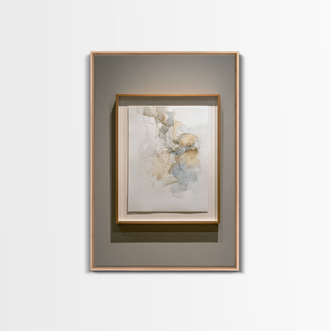 Minimal Two Figure Line Drawing Framed Canvas Print, Master Bedroom, Farmhouse Decor, Bedroom Decor, Fine Art, Sanctuary, MAS-2x3-37