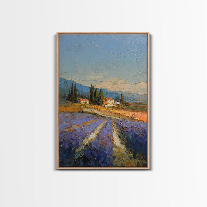 Lavender Field at Twilight Canvas Print, Master Bedroom, Art Print, Bedroom Decor, Fine Art, Sanctuary, Above Bed Decor, MAS-2x3-50