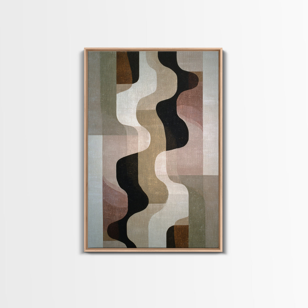 Abstract Wave Forms Framed Canvas Print, Master Bedroom, Wall Decor, Bedroom Decor, Fine Art, Sanctuary, Farmhouse Wall Decor, MAS-2x3-52