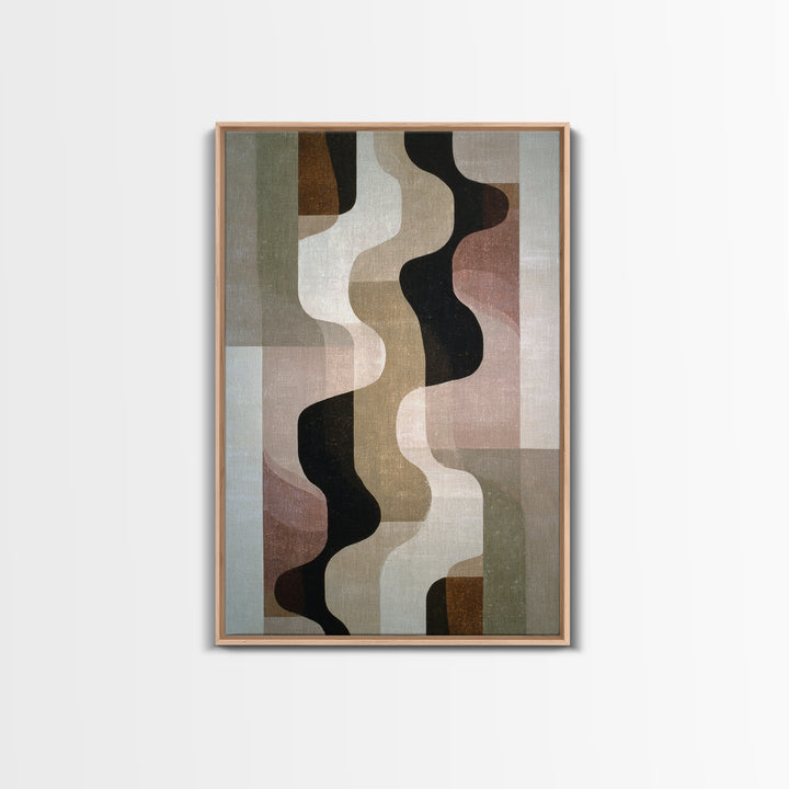 Abstract Wave Forms Framed Canvas Print, Master Bedroom, Wall Decor, Bedroom Decor, Fine Art, Sanctuary, Farmhouse Wall Decor, MAS-2x3-52