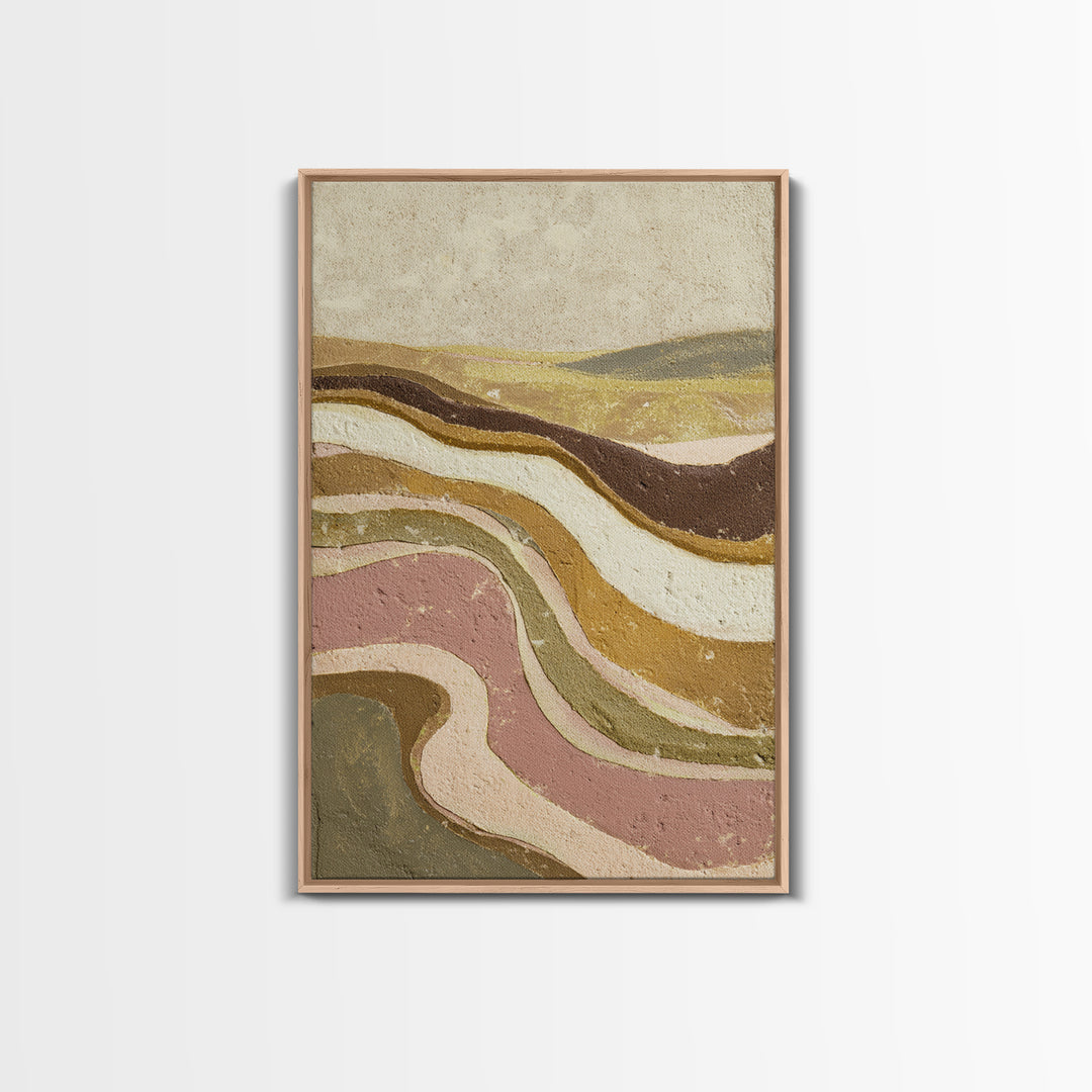 Gold Accented Abstract Arches Framed Canvas Print, Master Bedroom, Wall Art Prints, Bedroom Decor, Abstract Art, Sanctuary, MAS-2x3-64