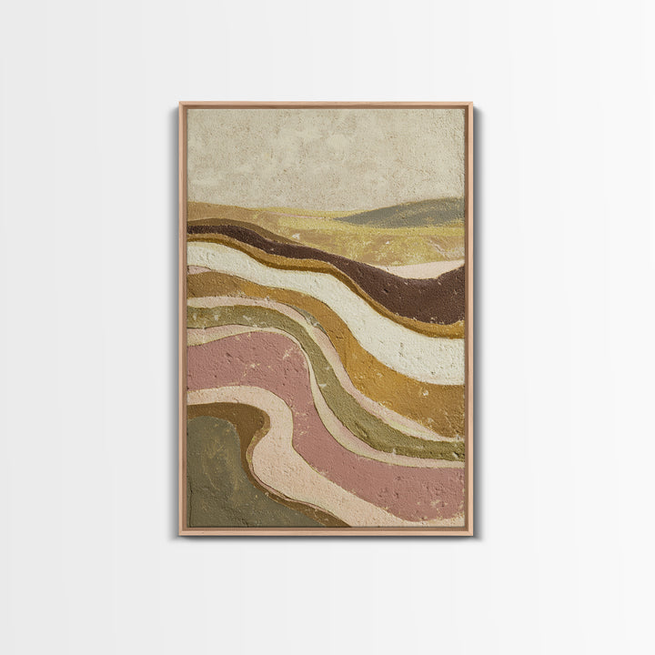 Gold Accented Abstract Arches Framed Canvas Print, Master Bedroom, Wall Art Prints, Bedroom Decor, Abstract Art, Sanctuary, MAS-2x3-64