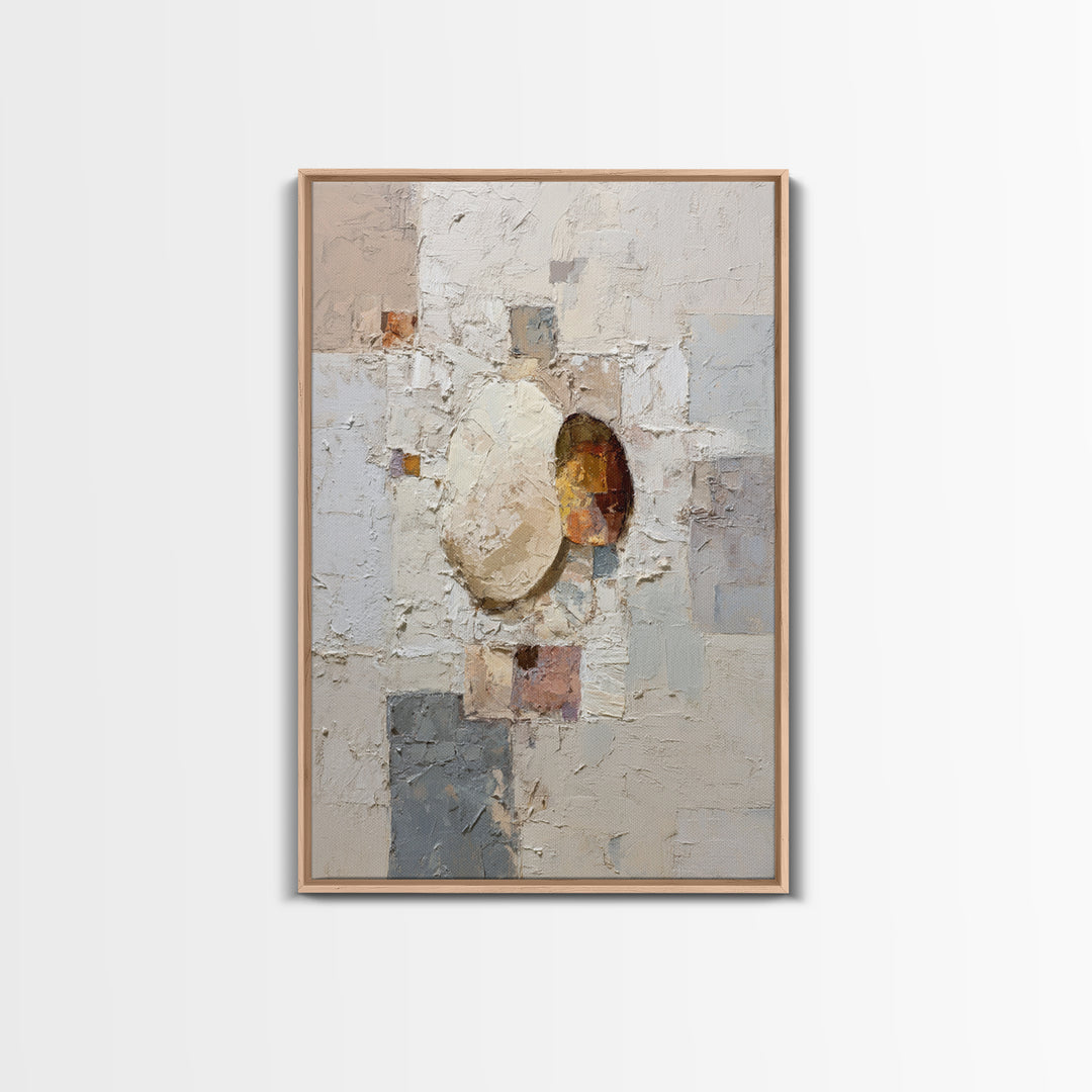 Minimal Stone Shapes Canvas Print, Master Bedroom, Wedding Decor, Bedroom Decor, Fine Art, Sanctuary, Rustic Home Decor, MAS-2x3-72