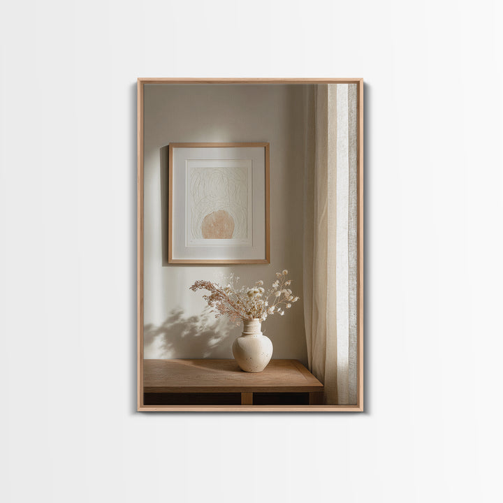 Minimal Two Figure Line Drawing Framed Canvas Print, Master Bedroom, Wall Art Bedroom, Bedroom Decor, Fine Art, Sanctuary, MAS-2x3-85