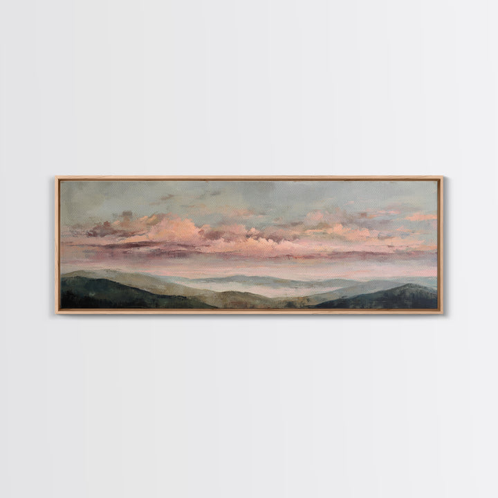Blush and Taupe Cloudscape Canvas Print, Master Bedroom, Bedroom Decor, Abstract Art, Sanctuary, Printable Art, MAS-3x1-22
