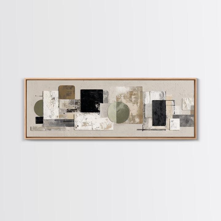 Minimal Stone Shapes Framed Canvas Print, Master Bedroom, Master Bedroom Decor, Bedroom Decor, Abstract Art, Sanctuary, MAS-3x1-32