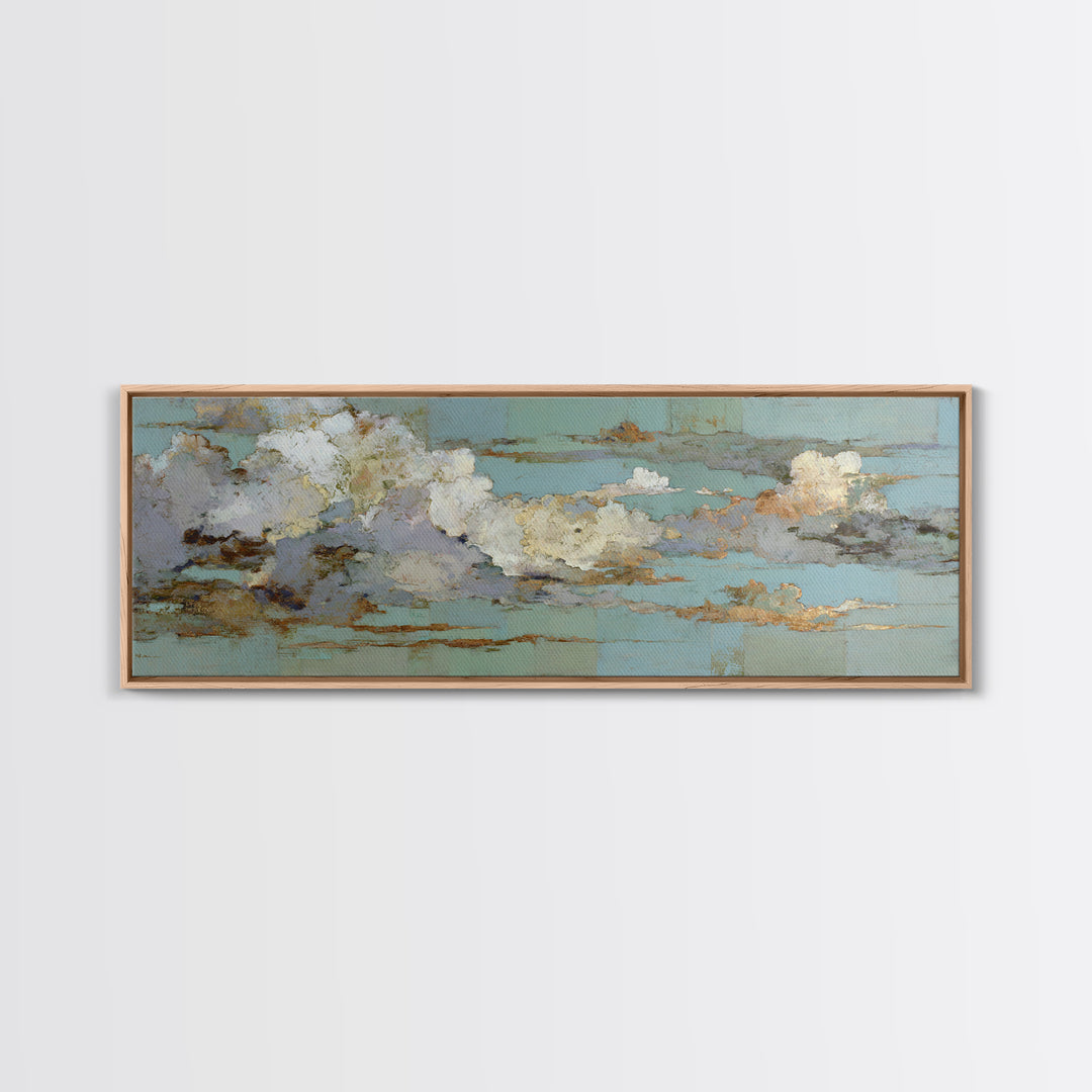 Blush and Taupe Cloudscape Canvas Print, Master Bedroom, Living Room Prints, Bedroom Decor, Fine Art, Sanctuary, Modern Decor, MAS-3x1-46