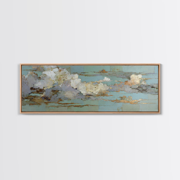 Blush and Taupe Cloudscape Canvas Print, Master Bedroom, Living Room Prints, Bedroom Decor, Fine Art, Sanctuary, Modern Decor, MAS-3x1-46