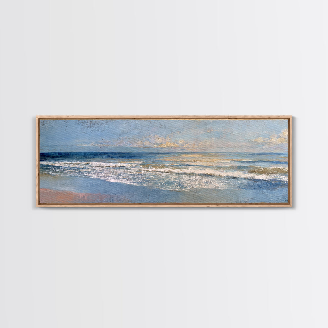 Hotel Coastal Landscape Canvas Print, Master Bedroom, Over Bed Wall Art, Bedroom Decor, Fine Art, Sanctuary, Minimalist Decor, MAS-3x1-61