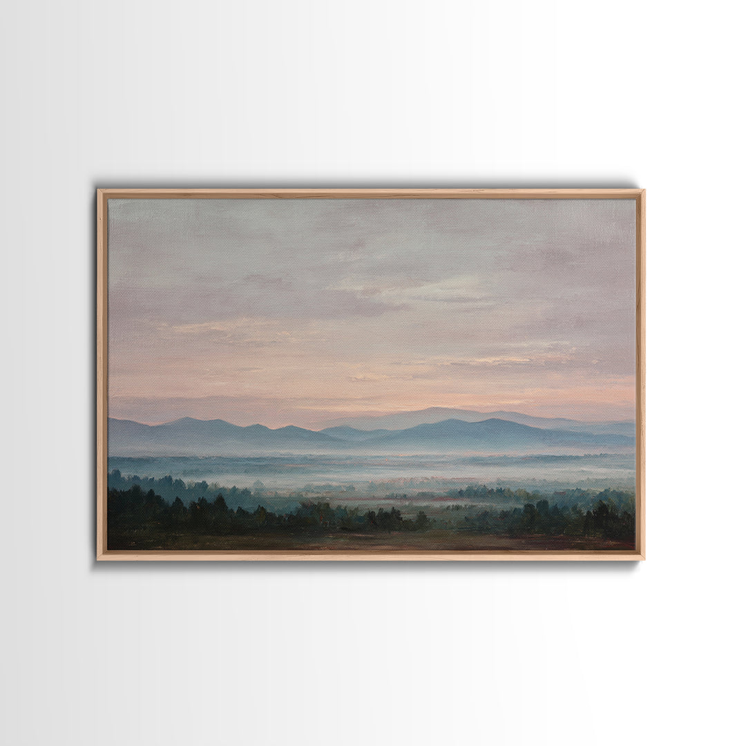 Blush and Taupe Cloudscape Framed Canvas Print, Master Bedroom, Farmhouse Wall Art, Bedroom Decor, Fine Art, Sanctuary, MAS-3x2-10