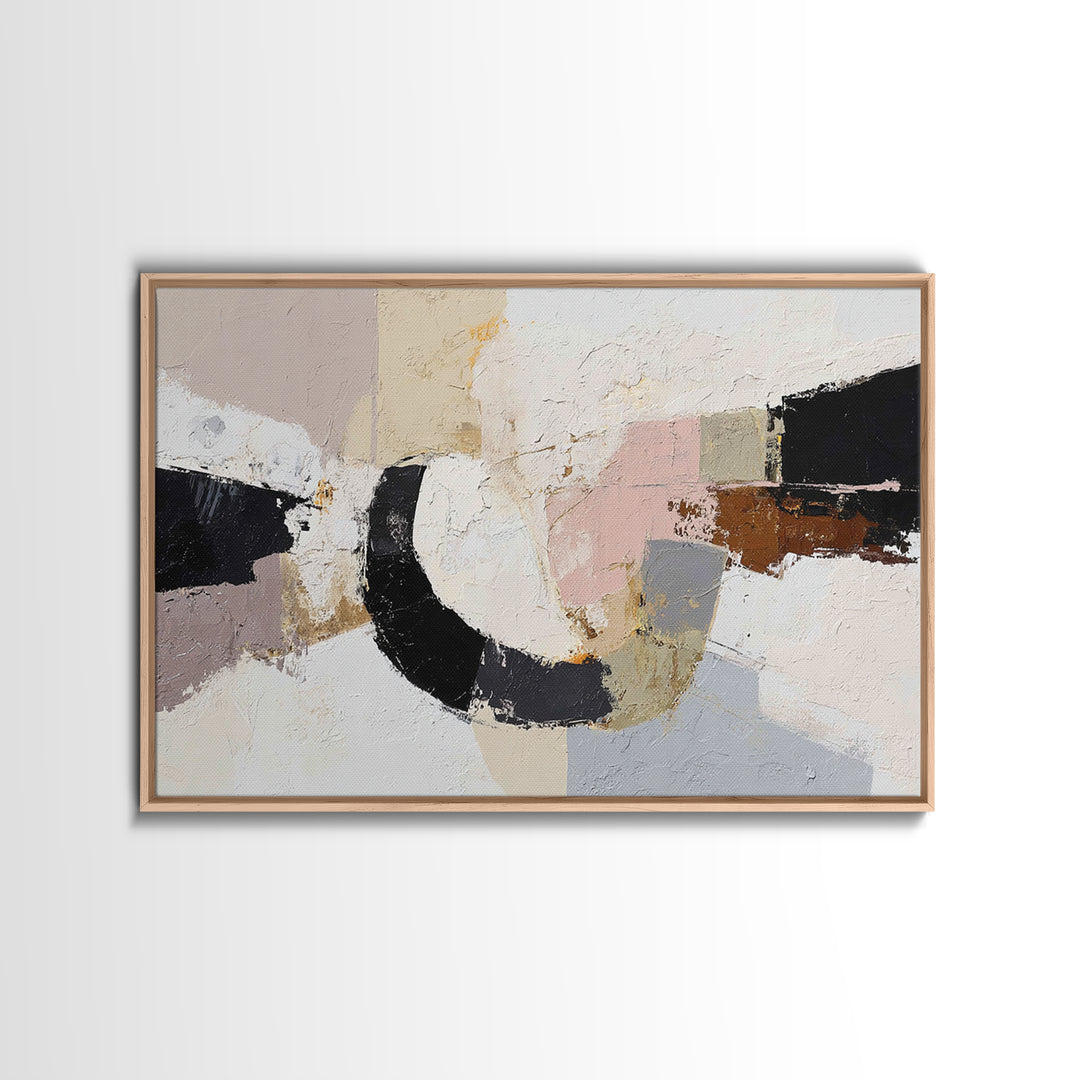 Large Cream Abstract Canvas Print, Master Bedroom, Signs for Home, Bedroom Decor, Abstract Art, Sanctuary, Luxury Decor, MAS-3x2-21