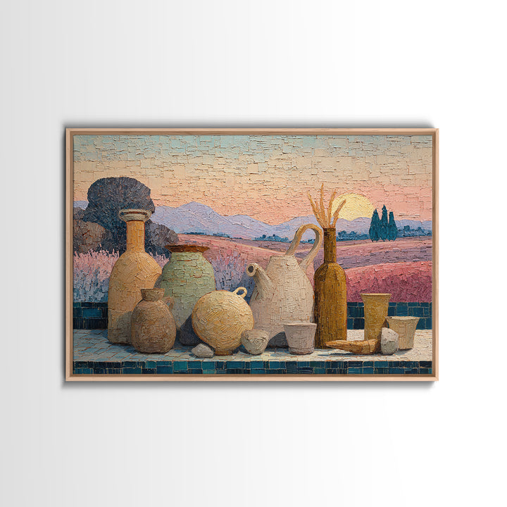 Lavender Field at Twilight Canvas Print, Master Bedroom, Farmhouse Wall Decor, Bedroom Decor, Oil Painting, Sanctuary, MAS-3x2-22