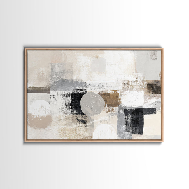 Soft Abstract Linen Texture Framed Canvas Print, Master Bedroom, Statement Artwork, Bedroom Decor, Abstract Art, Sanctuary, MAS-3x2-31