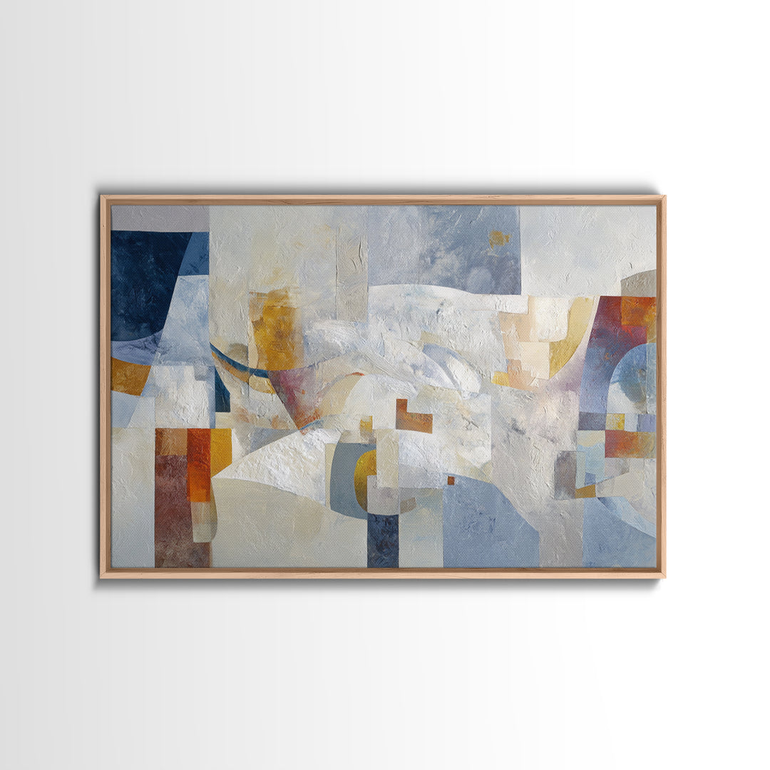 Large Cream Abstract Framed Canvas Print, Master Bedroom, Gallery Decor, Bedroom Decor, Fine Art, Sanctuary, Wall Art, MAS-3x2-45