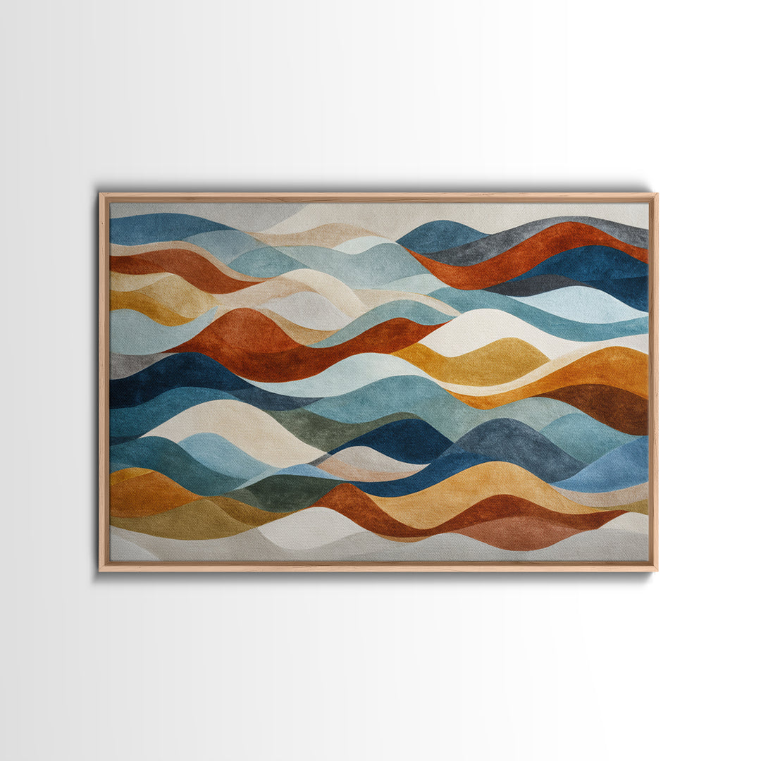 Abstract Wave Forms Canvas Print, Master Bedroom, Gallery Decor, Bedroom Decor, Fine Art, Sanctuary, Wall Art, Home Decor, MAS-3x2-48