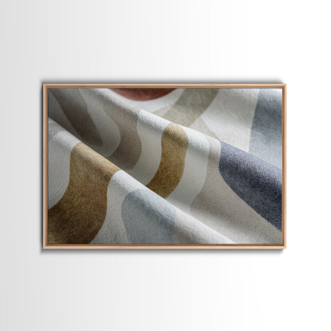 Soft Abstract Linen Texture Framed Canvas Print, Master Bedroom, Farmhouse Wall Decor, Bedroom Decor, Abstract Art, Sanctuary, MAS-3x2-55