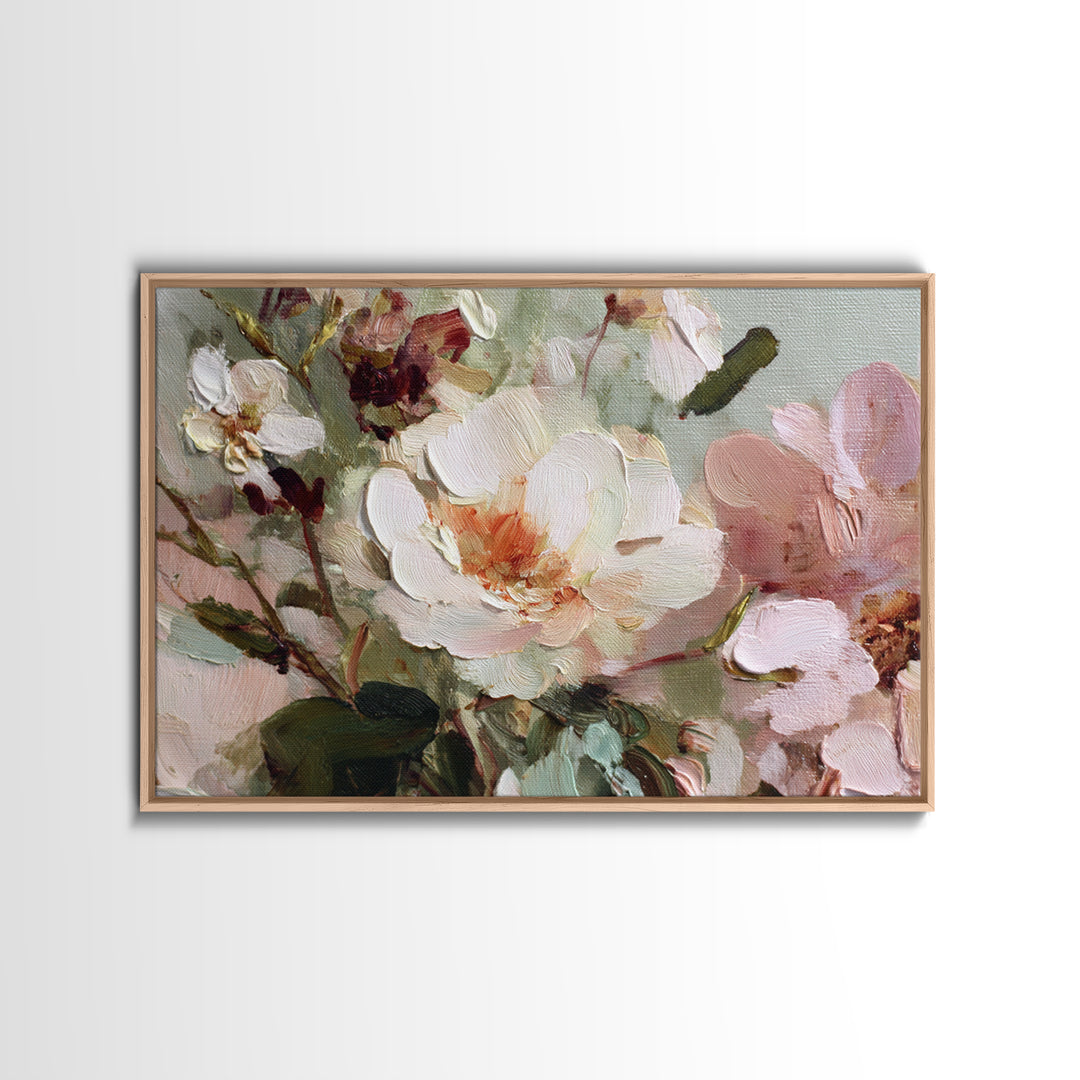 Dreamy Celestial Moon and Botanical Composition Canvas Print, Master Bedroom, Wall Art Bedroom, Bedroom Decor, Sanctuary, MAS-3x2-63