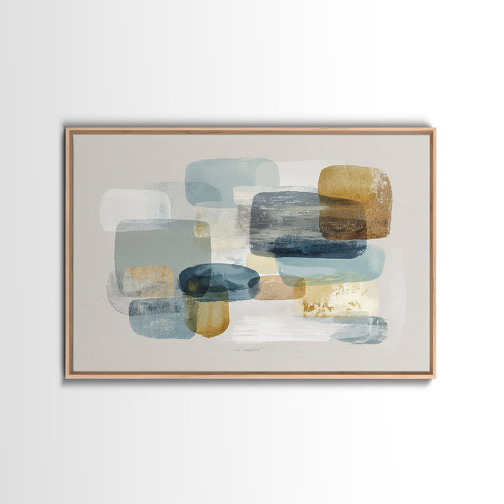 Minimal Stone Shapes Canvas Print, Master Bedroom, Minimalist Decor, Bedroom Decor, Fine Art, Sanctuary, Farmhouse Decor, MAS-3x2-68
