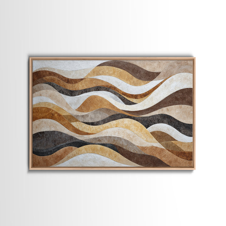 Abstract Wave Forms Canvas Print, Master Bedroom, Contemporary Art, Bedroom Decor, Abstract Art, Sanctuary, Bedroom Wall Art, MAS-3x2-72