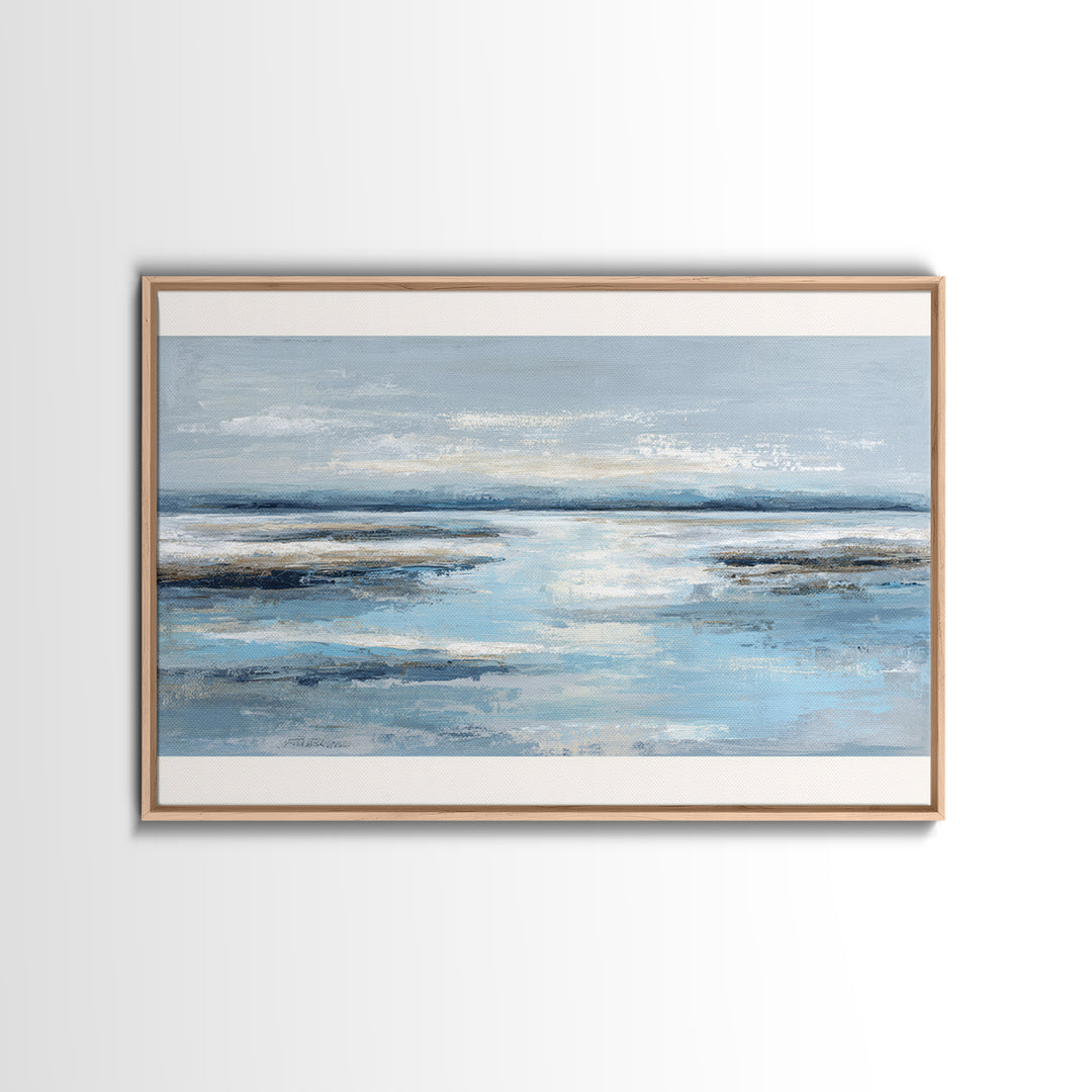 Hotel Coastal Landscape Canvas Print, Master Bedroom, Neutral Decor, Bedroom Decor, Oil Painting, Sanctuary, Home Decor, MAS-3x2-73