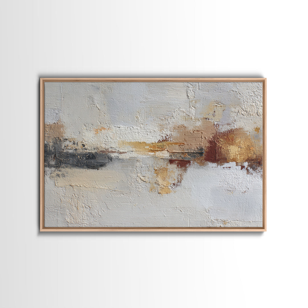 Soft Abstract Linen Texture Framed Canvas Print, Master Bedroom, Luxury Decor, Bedroom Decor, Abstract Art, Sanctuary, MAS-3x2-79