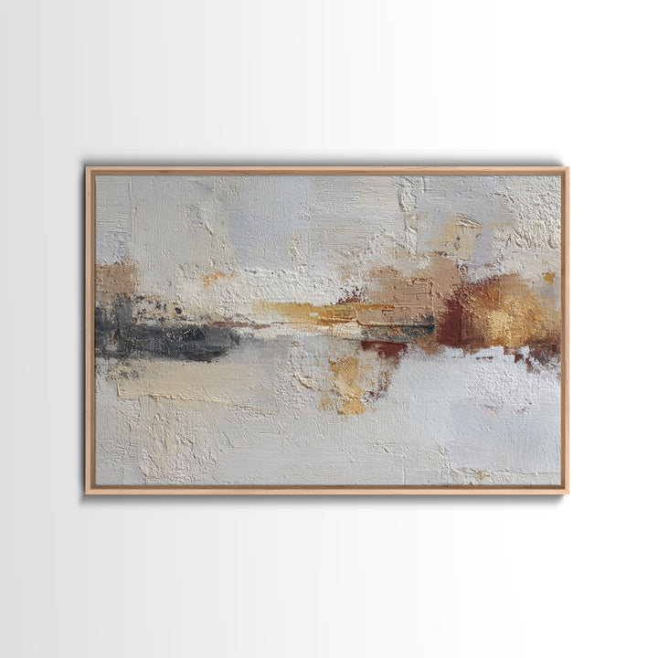 Soft Abstract Linen Texture Framed Canvas Print, Master Bedroom, Luxury Decor, Bedroom Decor, Abstract Art, Sanctuary, MAS-3x2-79