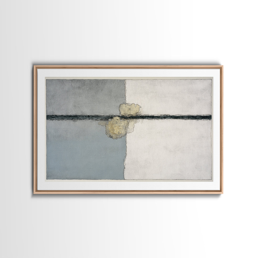 Minimal Two Figure Line Drawing Framed Canvas Print, Master Bedroom, Wall Art Bedroom, Bedroom Decor, Fine Art, Sanctuary, MAS-3x2-9