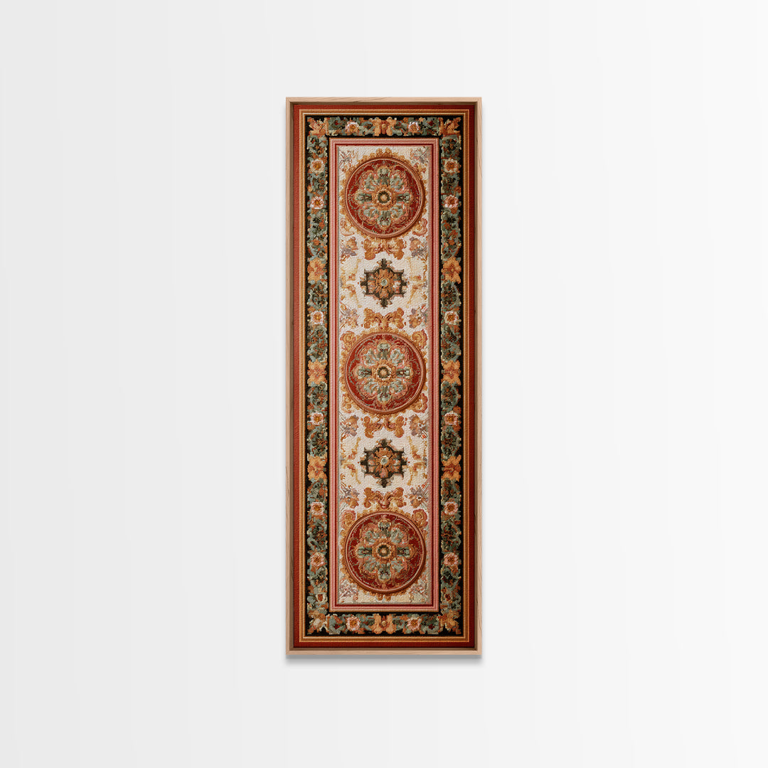 Bohemian Textile Pattern Canvas Print, Maximalist Art, Art Print, Living Room Decor, Fine Art, Maximal, Boho Wall Art, MAX-1x3-32