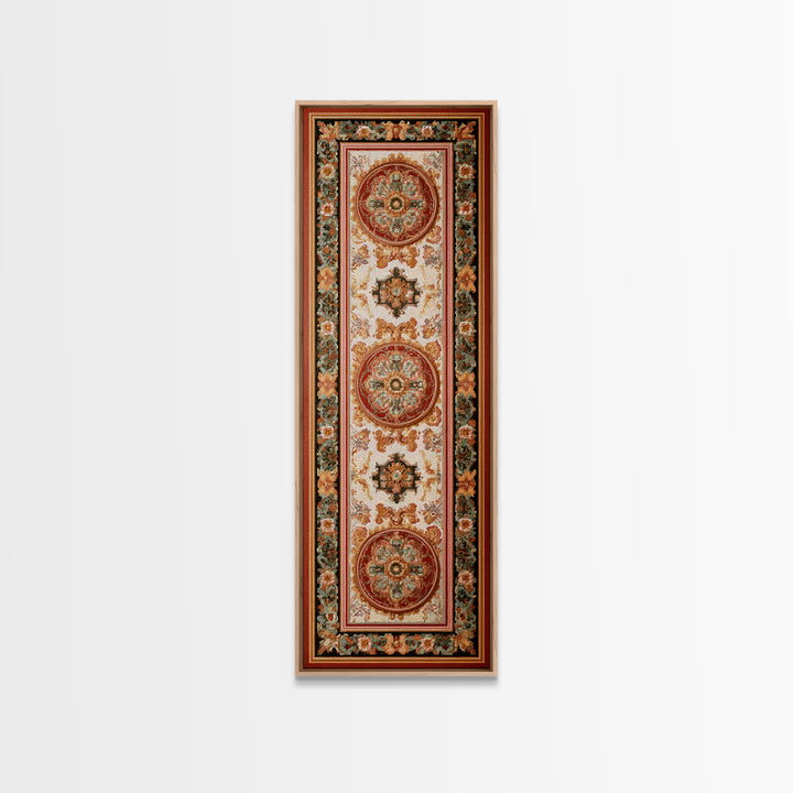 Bohemian Textile Pattern Canvas Print, Maximalist Art, Art Print, Living Room Decor, Fine Art, Maximal, Boho Wall Art, MAX-1x3-32