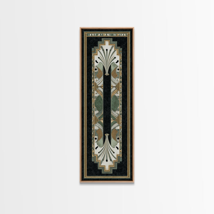 Folk Art Animal Parade Framed Canvas Print, Maximalist Art, Minimalist Decor, Living Room Decor, Fine Art, Maximal, Art Nouveau, MAX-1x3-4