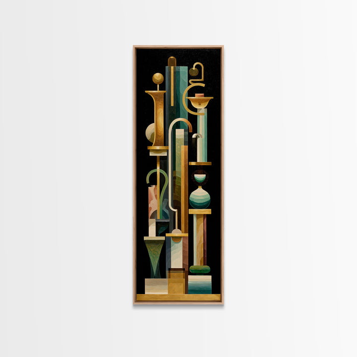 Surreal Room of Floating Objects as Decorative Framed Canvas Print, Maximalist Art, Wall Art, Living Room Decor, Oil Painting, MAX-1x3-69