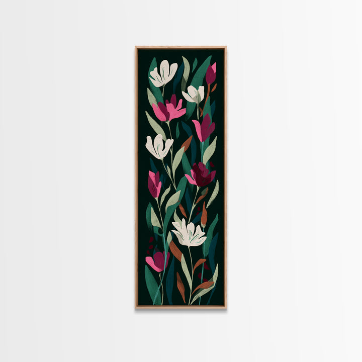 Matisse Inspired Cutouts with Vivid Floral Motifs Canvas Print, Maximalist Art, Modern Decor, Living Room Decor, Maximal, MAX-1x3-70