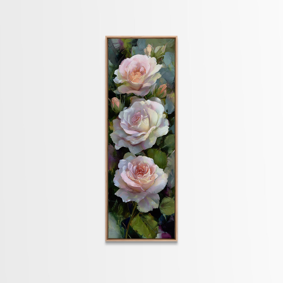 Baroque Roses Mixed Canvas Print, Maximalist Art, Wall Art, Living Room Decor, Abstract Art, Maximal, Printable Art, MAX-1x3-90