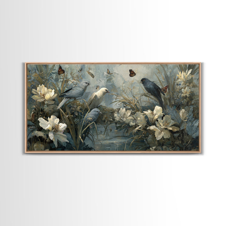 Explosive Floral Jungle Canvas Print, Maximalist Art, Printable Wall Art, Living Room Decor, Fine Art, Maximal, Dopamine Decor, MAX-2x1-21