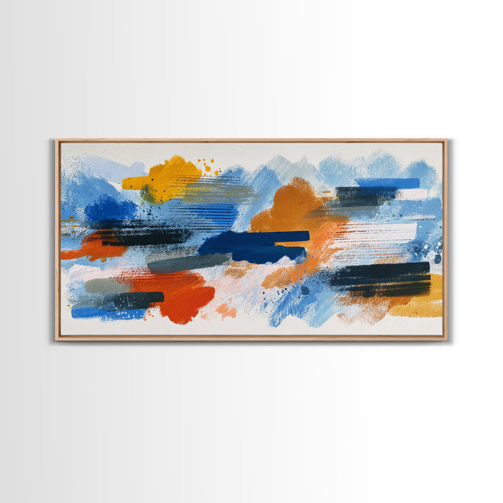 Chaotic Joyful Abstract Canvas Print, Maximalist Art, Home Decor, Living Room Decor, Abstract Art, Maximal, Printable Art, MAX-2x1-66