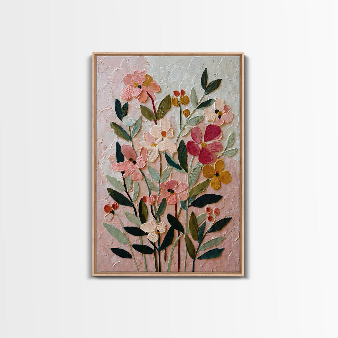 Matisse Inspired Cutouts with Vivid Floral Motifs Canvas Print, Maximalist Art, Printable Wall Art, Living Room Decor, Maximal, MAX-2x3-66