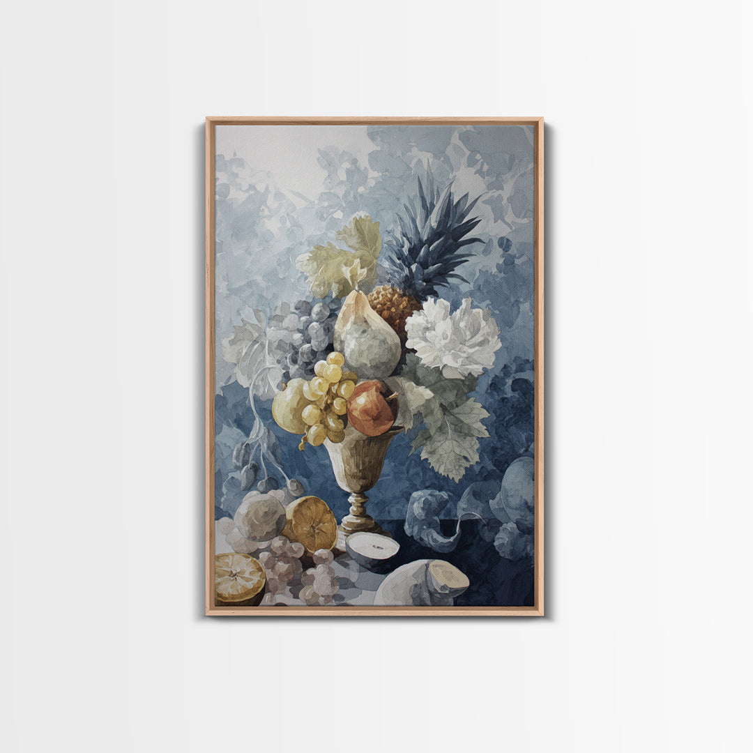 Rococo Fruit Feast Canvas Print, Maximalist Art, Boho Wall Art, Living Room Decor, Fine Art, Maximal, Trendy Wall Art, MAX-2x3-71