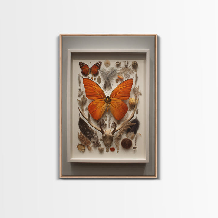 Framed Butterfly Collection Canvas Print, Maximalist Art, Printable Art, Living Room Decor, Fine Art, Maximal, Funky Wall Art, MAX-2x3-79