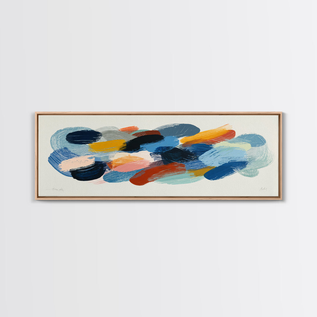 Chaotic Joyful Abstract Canvas Print, Maximalist Art, Digital Print, Living Room Decor, Fine Art, Maximal, Playroom Decor, MAX-3x1-38